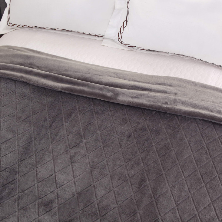 Плед искусственный мех Sofi De Marko Элайза серый