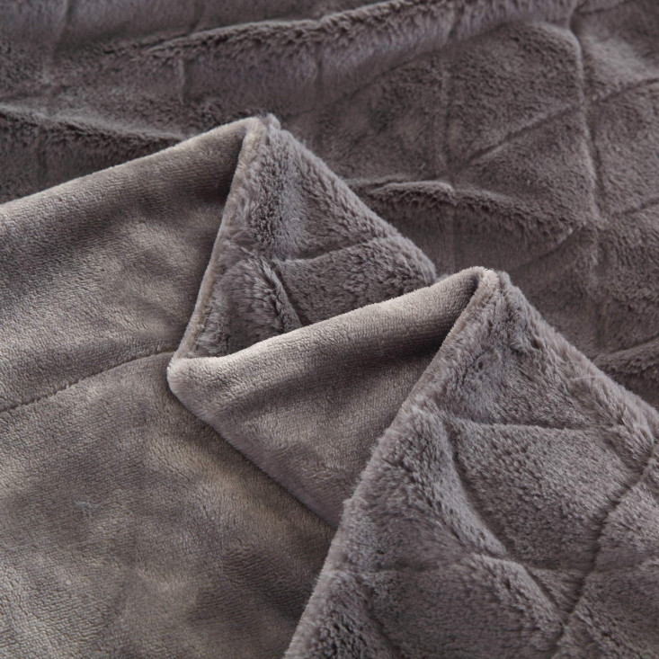 Плед искусственный мех Sofi De Marko Элайза серый