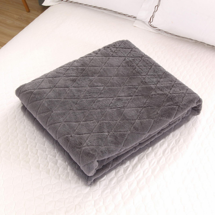 Плед искусственный мех Sofi De Marko Элайза серый