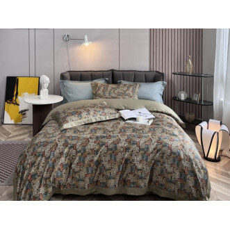 Постельное белье евро люкс мако-сатин Asabella Пикассо