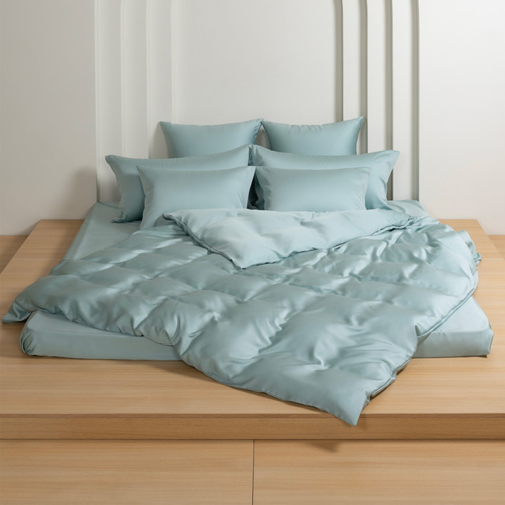 Постельное белье евро тенсел Sea Wave Brilliant Grass German Grass наволочки 70х70