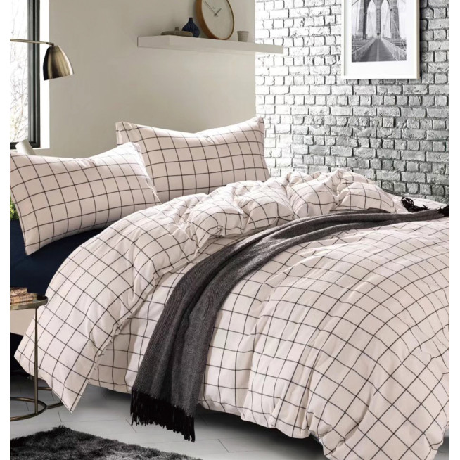 Постельное белье 2 спальное лен с хлопком Valtery Organic LE-18