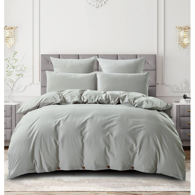 Постельное белье 1,5-спальное лен с хлопком Valtery Organic LE-01