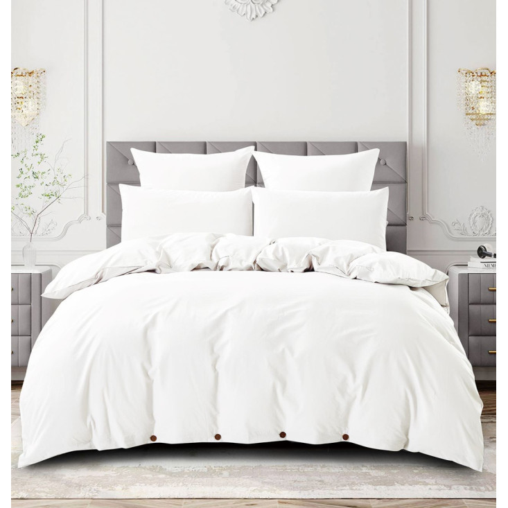 Постельное белье 1\5-спальное лен с хлопком Valtery Organic LE-02