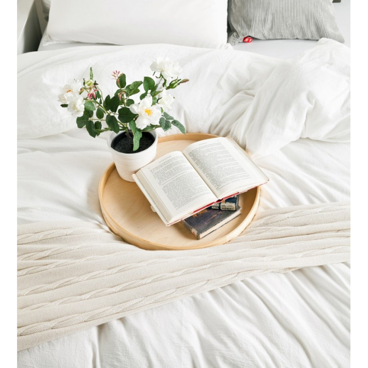 Постельное белье семейное лен с хлопком Valtery Organic LE-02