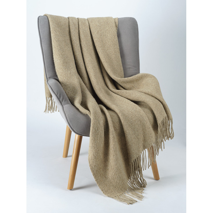 Шерстяной плед Valtery беж со скидкой в магазине Lux-Postel.com