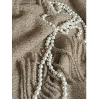 Шерстяной плед Valtery беж со скидкой в магазине Lux-Postel.com