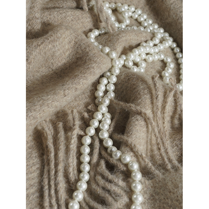 Шерстяной плед Valtery беж со скидкой в магазине Lux-Postel.com