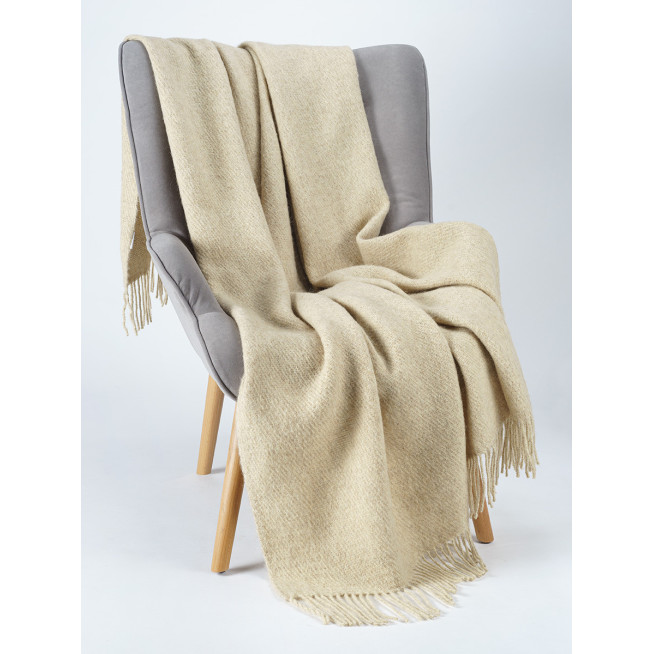 Шерстяной плед Valtery ваниль