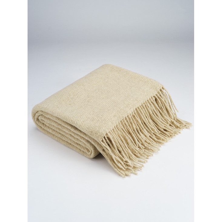 Шерстяной плед Valtery ваниль