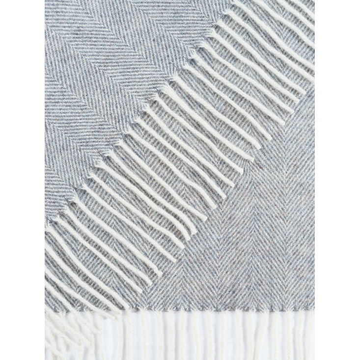 Шерстяной плед альпака меринос Valtery серый