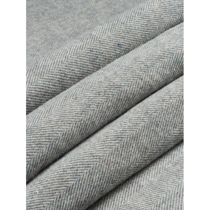 Шерстяной плед альпака меринос Valtery серый