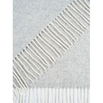 Шерстяной плед альпака меринос Valtery светло серый со скидкой в магазине Lux-Postel.com