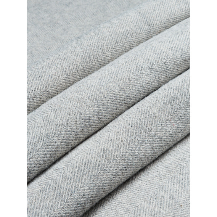 Шерстяной плед альпака меринос Valtery светло серый