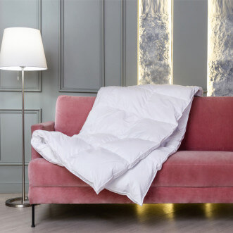 Одеяло 1,5 спальное 160х220 теплое German Grass Белая серия (White Familie Down) из пуха в магазине Lux-Postel.com