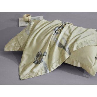 Постельное белье евро тенсел люкс Asabella Черная лилия фото