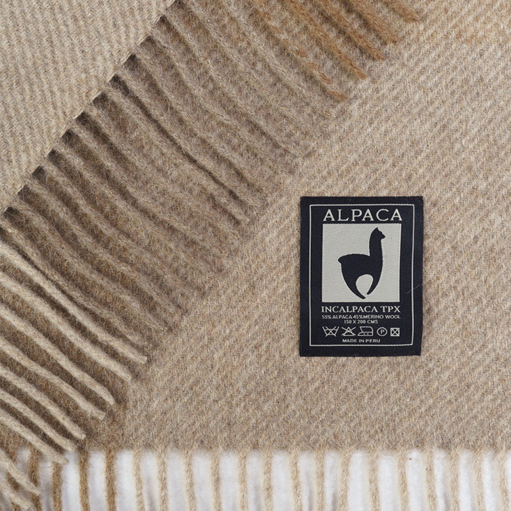 Шерстяной плед альпака меринос PP-40 Incalpaca