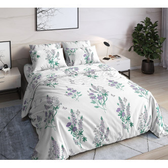 Постельное белье семейное бязь Valtery Люпины