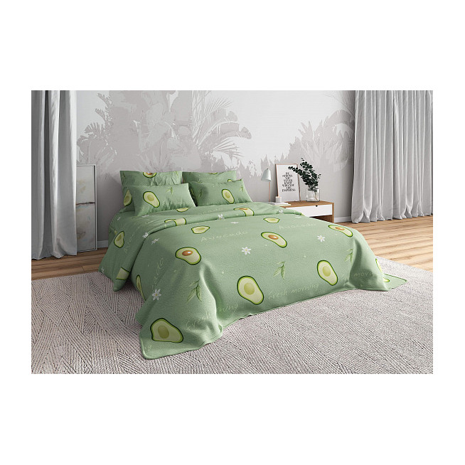 Постельное белье евро бязь Valtery Авокадо