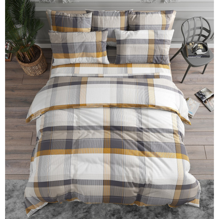 Постельное белье евро бязь Valtery Клетка