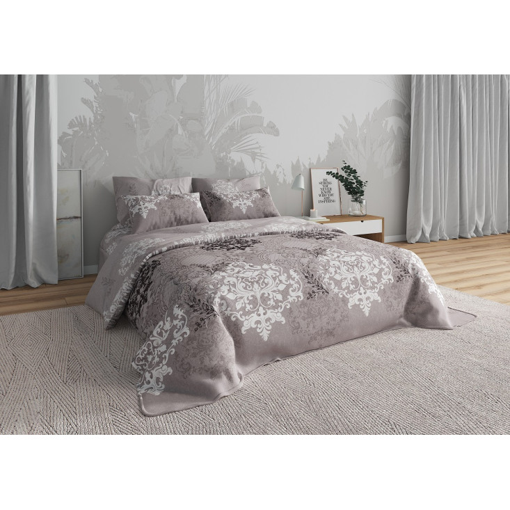 Постельное белье евро бязь Valtery Кружево коралл