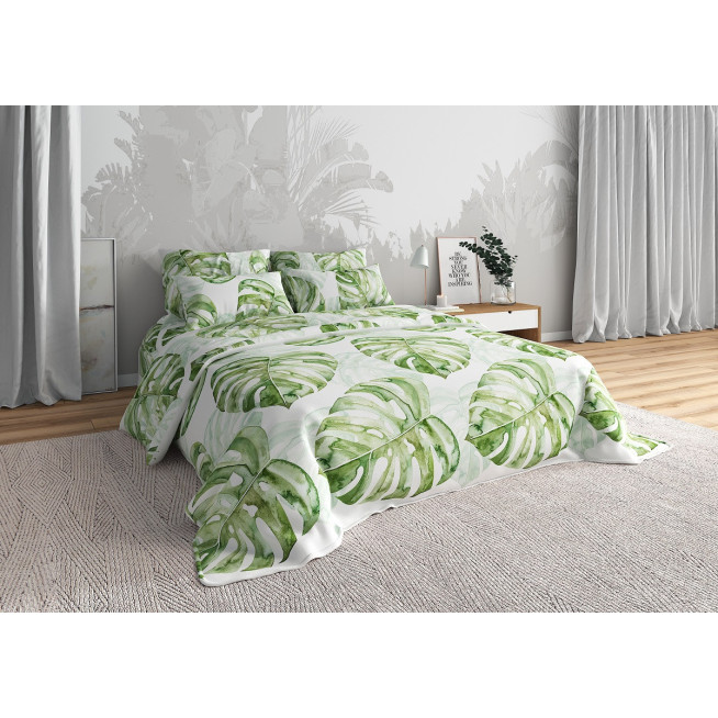 Постельное белье евро бязь Valtery Монстера
