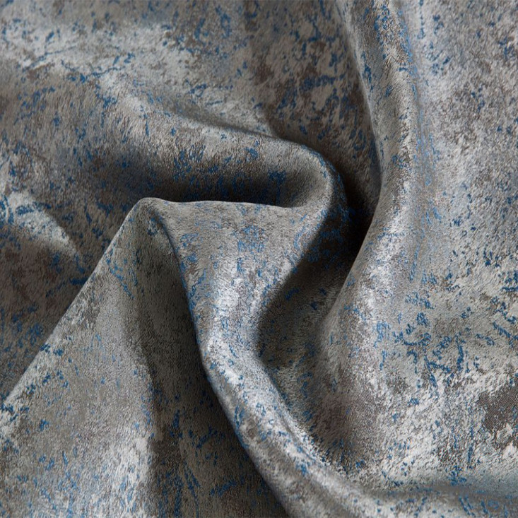 Комплект штор жаккард 270х275 с подхватами Asabella Серая волна