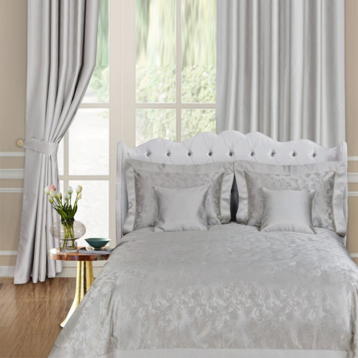 Комплект штор жаккард 270х275 с подхватами Asabella Жемчуг