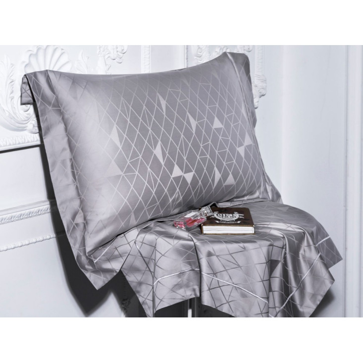 Постельное белье евро жаккард Asabella Графитовый