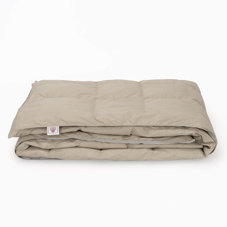 Дорожное пуховое одеяло 140х200 Travel Plaid Grass grey-beige German Grass