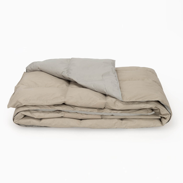 Дорожное пуховое одеяло 140х200 Travel Plaid Grass grey-beige German Grass