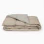 Дорожное пуховое одеяло 140х200 German Grass Плед для Путешествий Серо-беж (Travel Plaid)