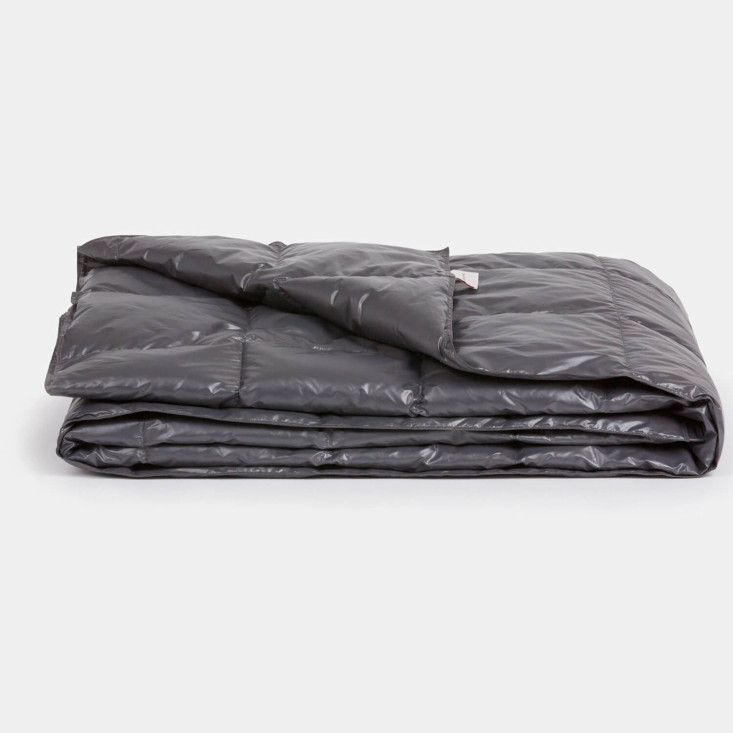 Дорожное пуховое одеяло 140х200 Travel Plaid Grass Graphite German Grass