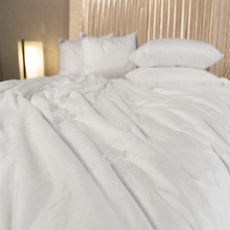 Одеяло шелковое евро макси 220х240 легкое German Grass Paisley Silk Grass