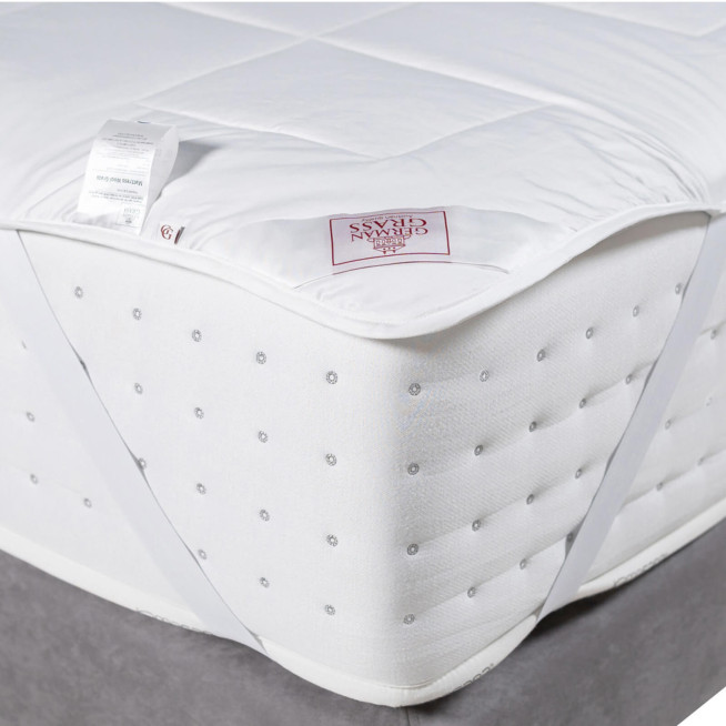 Наматрасник 200х200 всесезонный на резинках German Grass Matress Camel Wool Grass