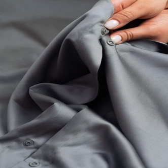 Пододеяльник тенсел евро макси 240х260 German Grass Графитовый Бриллиант (Grey Brilliant) в магазине Люкс Постель