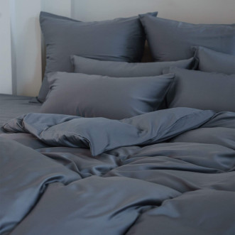 Пододеяльник тенсел евро макси 220х240 German Grass Графитовый Бриллиант (Grey Brilliant) в магазине Люкс Постель