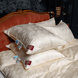 Подушка пуховая 50х70 German Grass Шелковистый Пух (Silk Down) упругая в магазине Люкс Постель
