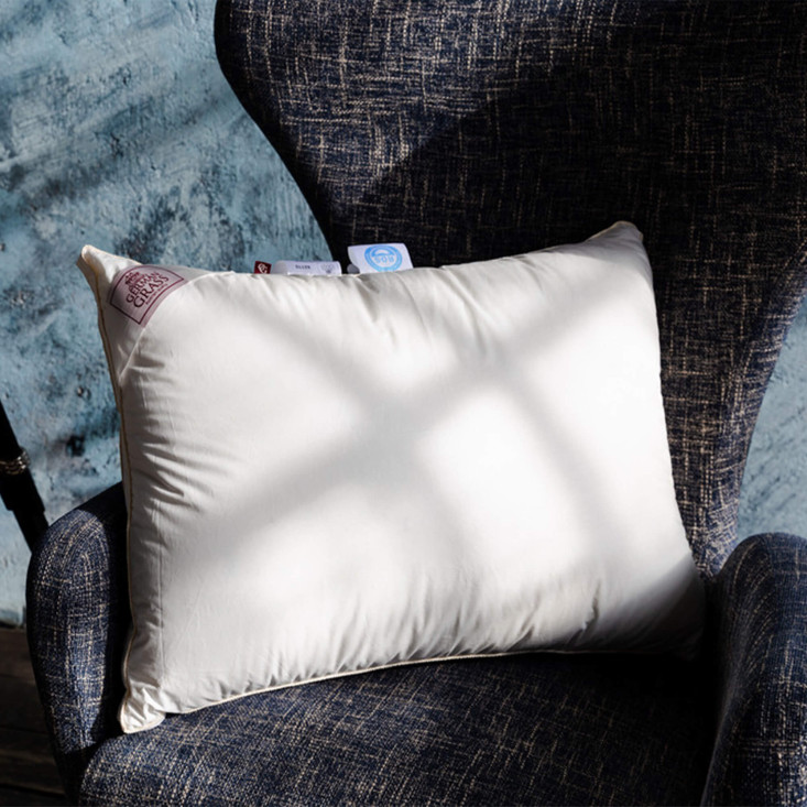 Подушка пуховая 50х70 с бортиком Queen Down German Grass упругая