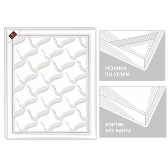 Наматрасник топпер 140х200 всесезонный на резинках Topper TENCEL (ТЕНСЕЛ) в магазине Люкс Постель