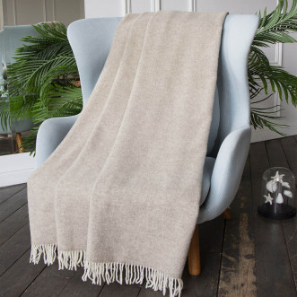 Шерстяной плед австралийский меринос Avinamas Classic экрю