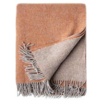 Шерстяной плед австралийский меринос Avinamas Milda персик