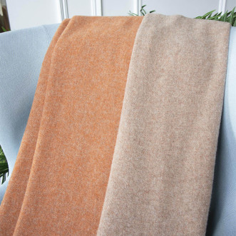 Шерстяной плед австралийский меринос Avinamas Milda персик