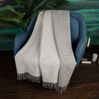 Шерстяной плед австралийский меринос Avinamas Milda пыльно серый