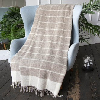 Шерстяной плед австралийский меринос Avinamas Enna экрю