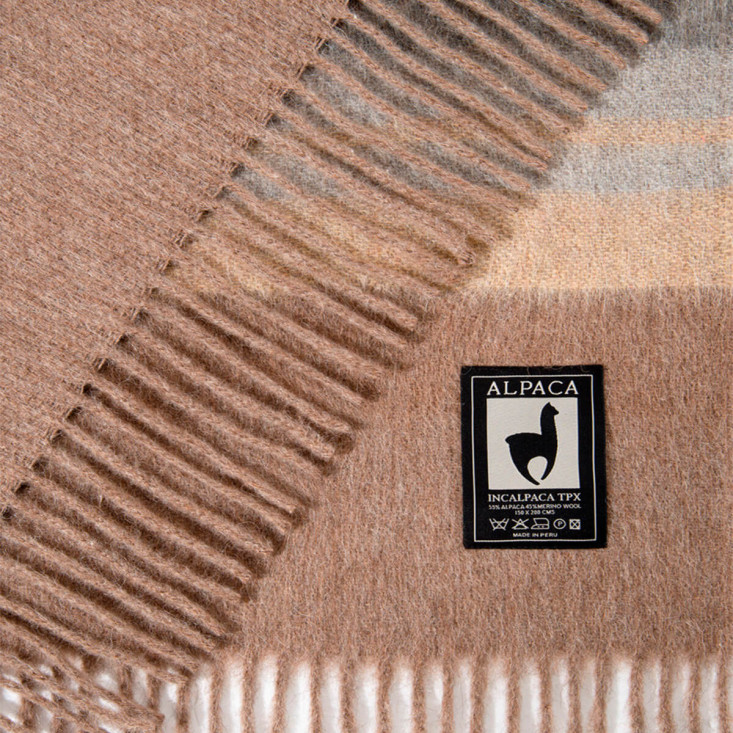 Шерстяной плед альпака меринос PP-55 Incalpaca