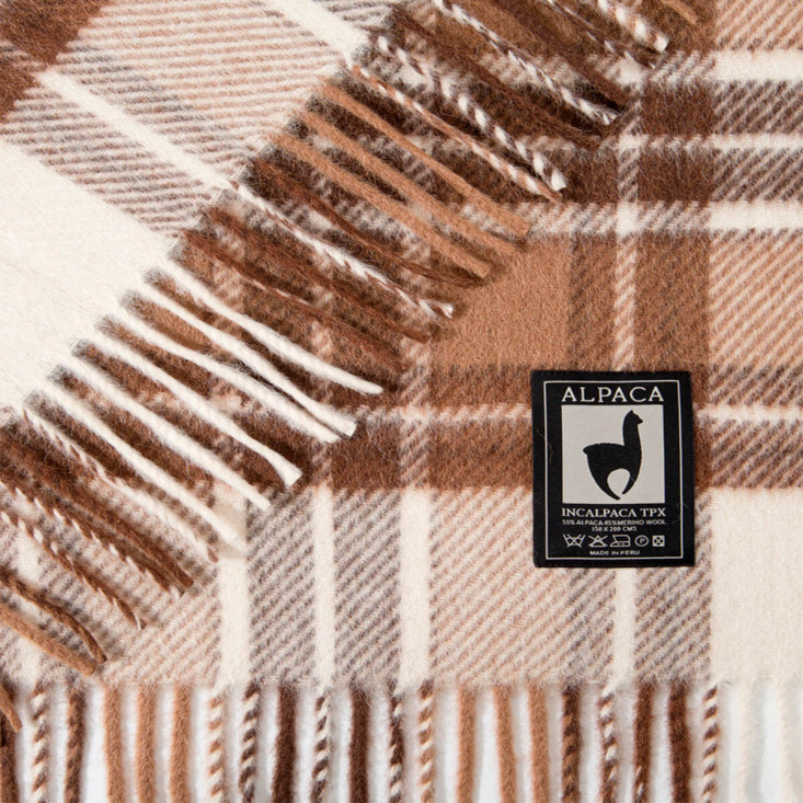 Шерстяной плед альпака меринос PP-37 Incalpaca