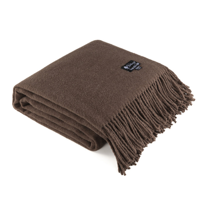 Шерстяной плед Valtery шоколад со скидкой в магазине Lux-Postel.com