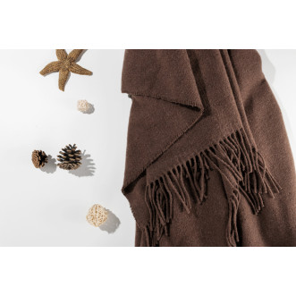 Шерстяной плед Valtery шоколад со скидкой в магазине Lux-Postel.com