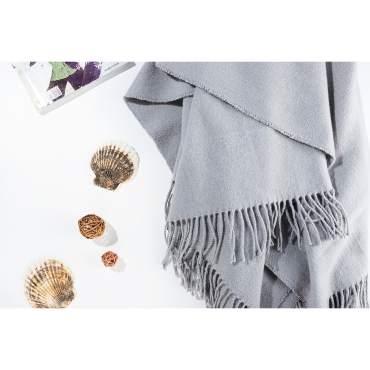 Шерстяной плед Valtery серый со скидкой в магазине Lux-Postel.com